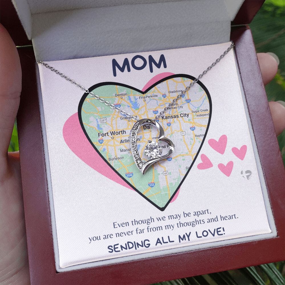 HGF#257FL Mom - Never Far From My Heart Forever Love Necklace Jewelry 