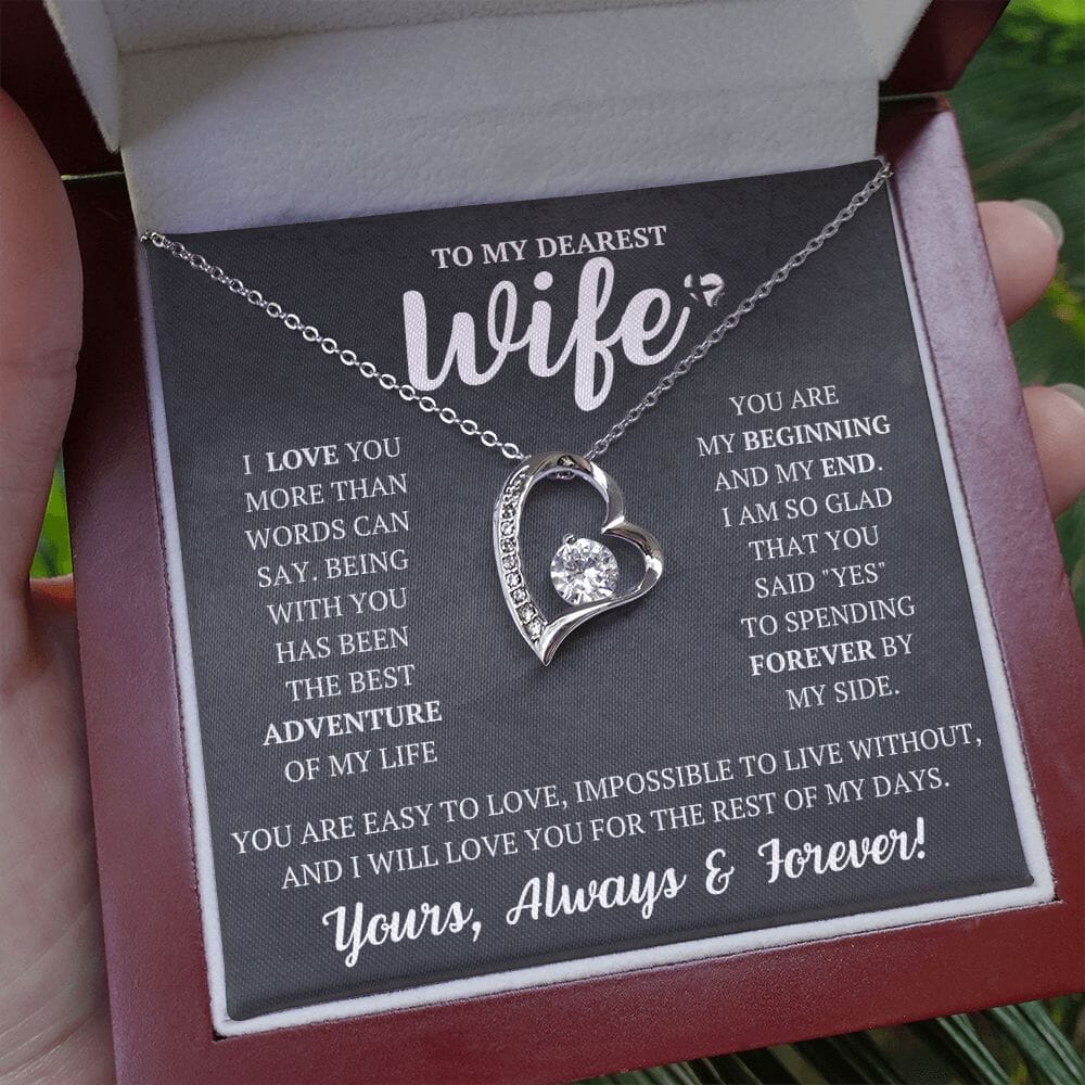 Dearest Wife - More Than Words - Forever Love Heart Necklace HGF#252FL Jewelry 