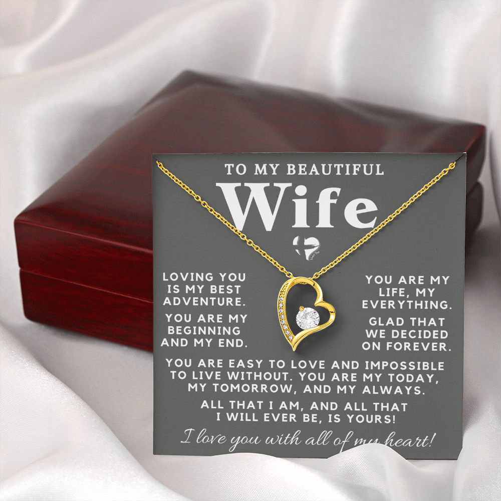 Wife - My Everything - Forever Love Heart Necklace HGF#98FLa-2 Jewelry 
