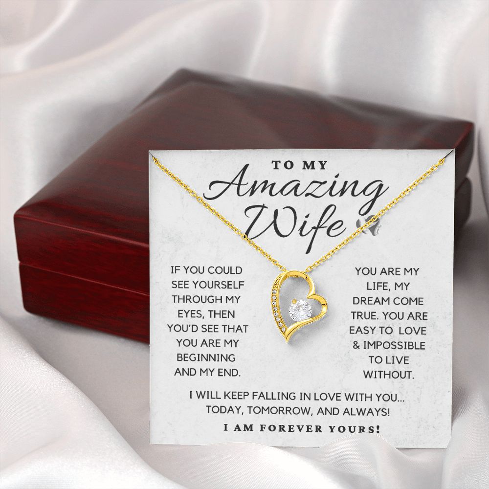 Amazing Wife Forever Love Heart Necklace HGF#110v3 Jewelry 
