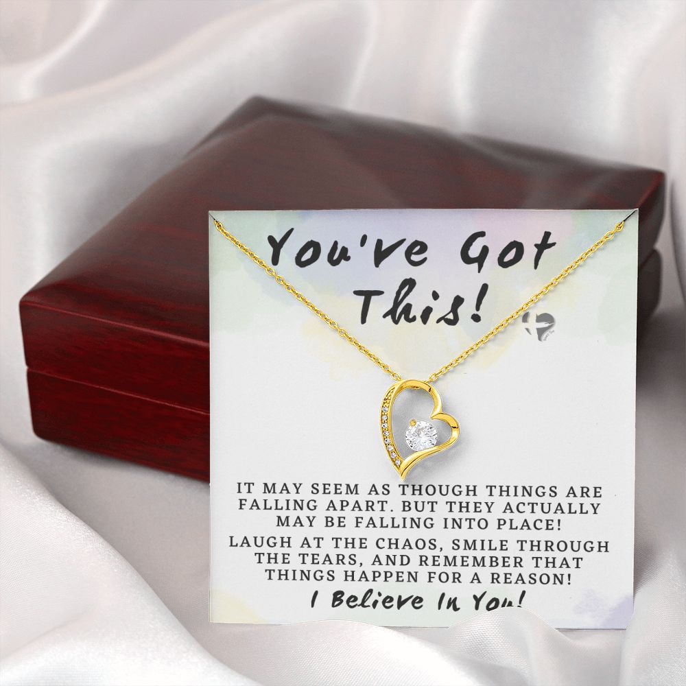 You Got This - Forever Love Heart Necklace HGF#160FL Jewelry 