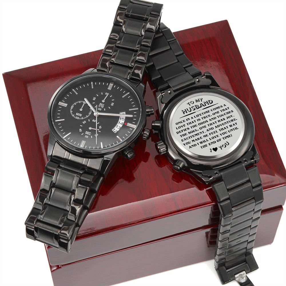Husband - Once In A Lifetime - Engraved Watch HGF#142EW Jewelry 