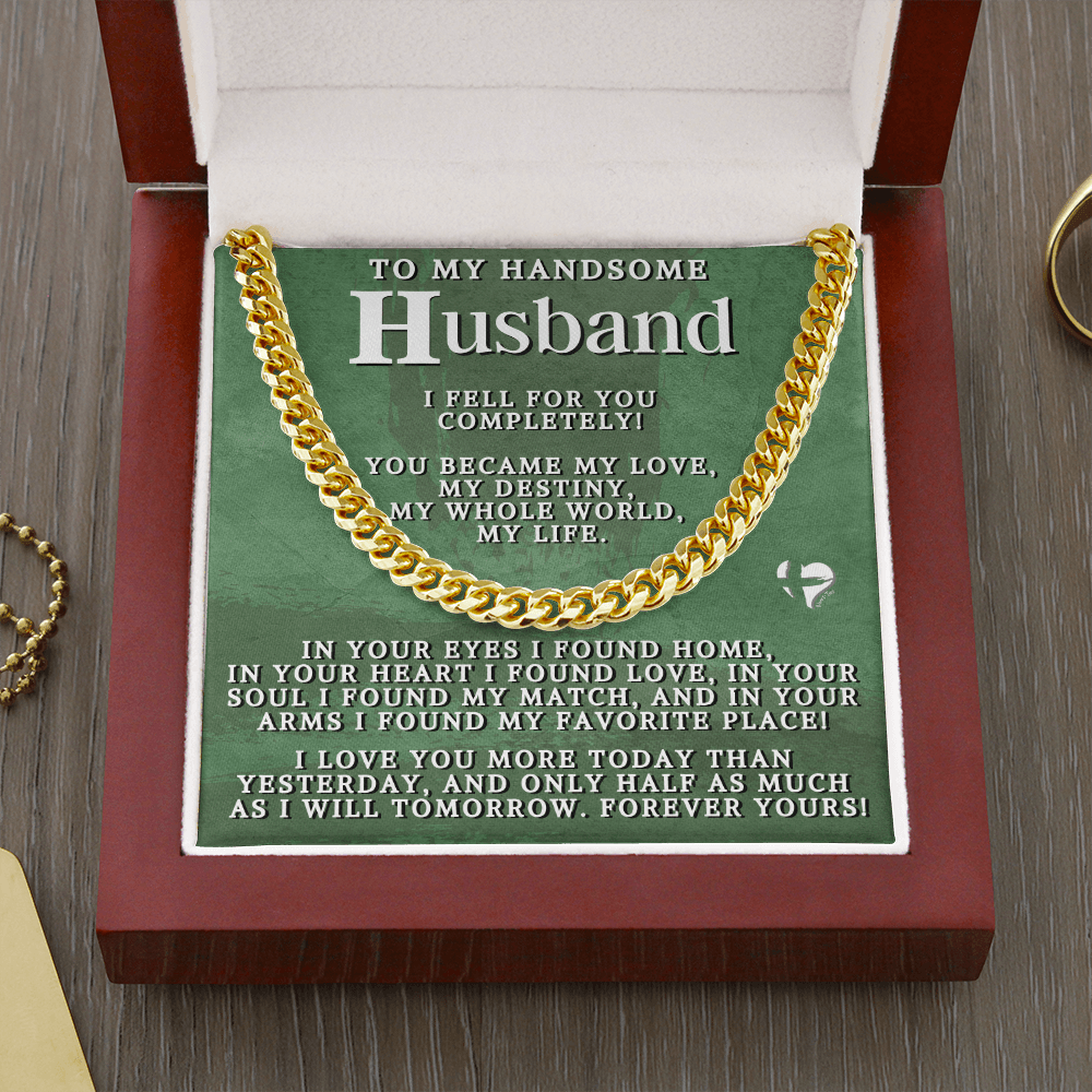 To Husband - My Love My Destiny My Life - Cuban Chain 80CCbGrn Jewelry 