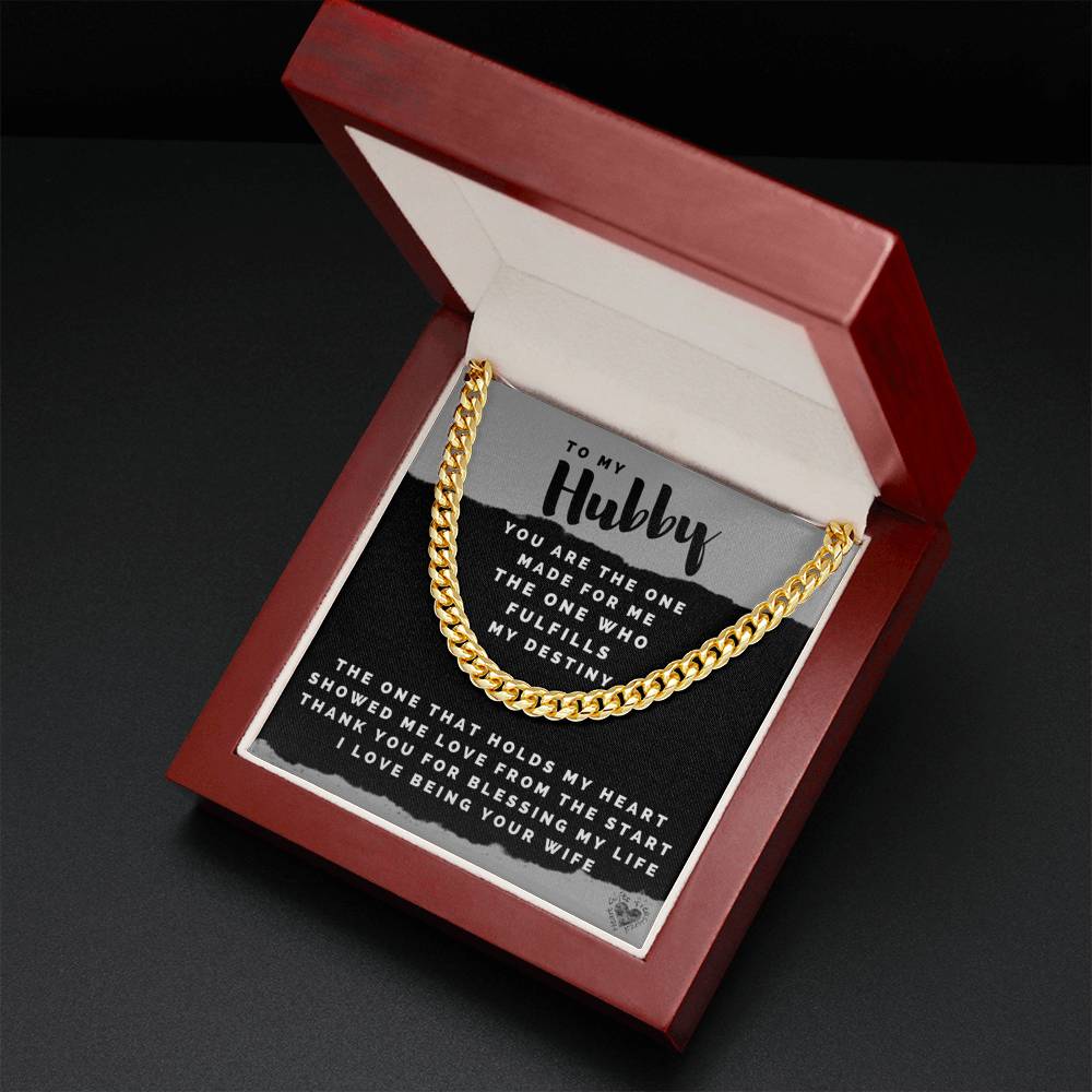 Hubby Anniversary Gift Necklace For Men Jewelry 