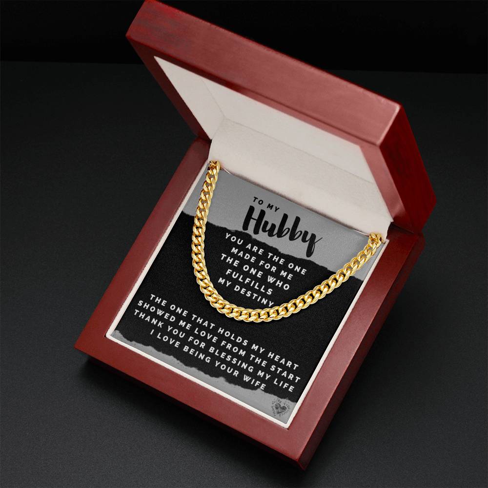 Hubby Anniversary Gift Necklace For Men Jewelry 