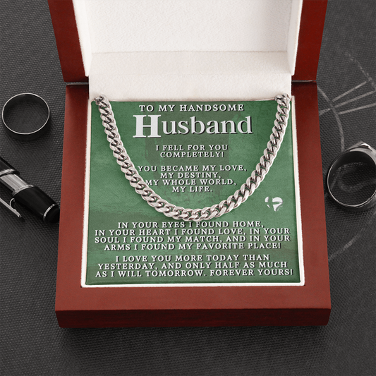 To Husband - My Love My Destiny My Life - Cuban Chain 80CCbGrn Jewelry 
