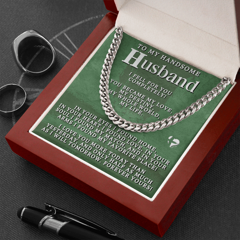 To Husband - My Love My Destiny My Life - Cuban Chain 80CCbGrn Jewelry 