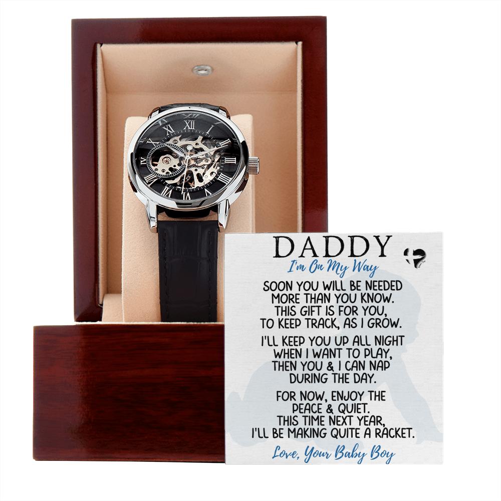 Father To Be - I'm On My Way - From Baby Boy Openwork Watch 81OWbR Jewelry 