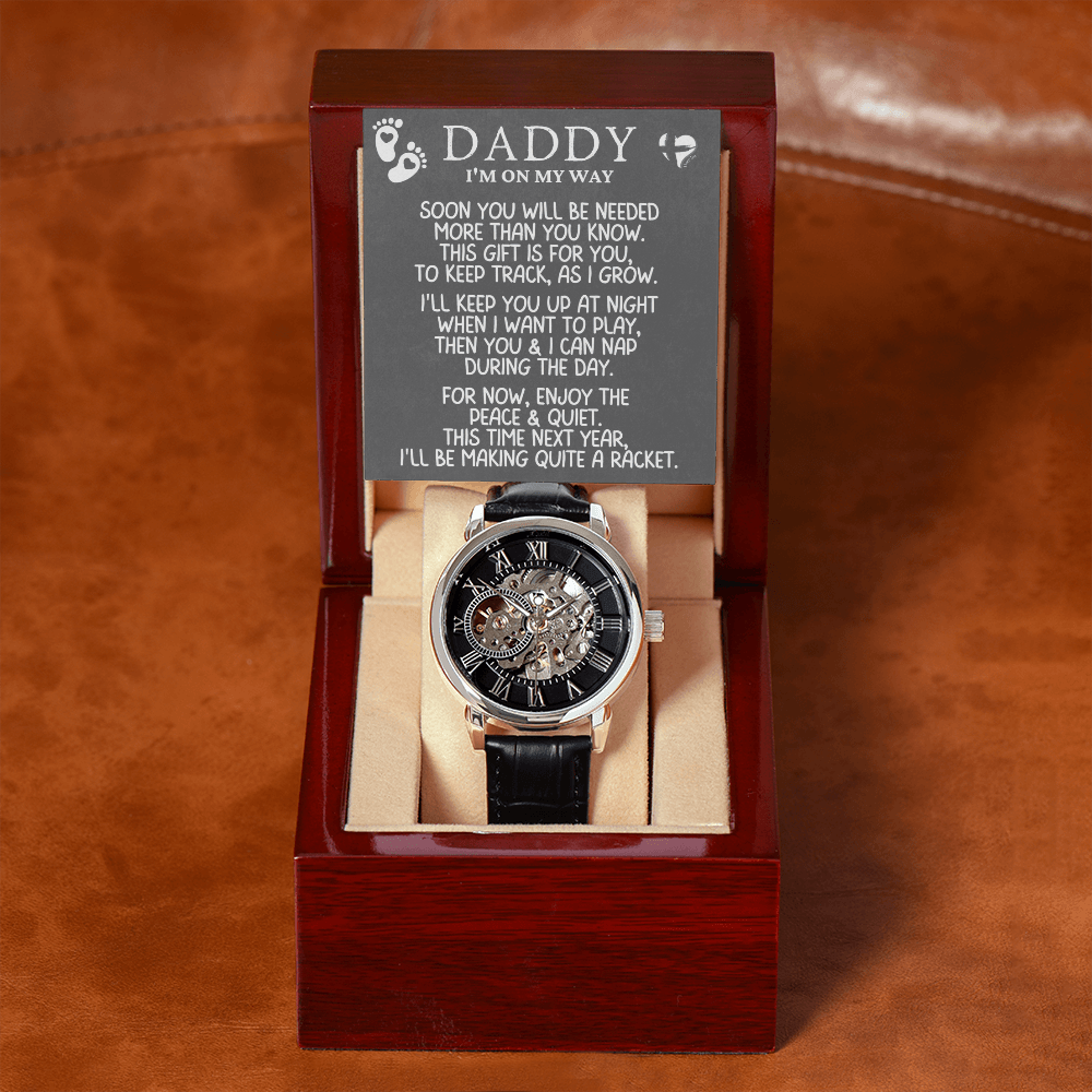 Dad To Be - I'm On My Way - From Baby Bump Openwork Watch #81OWaR Jewelry 