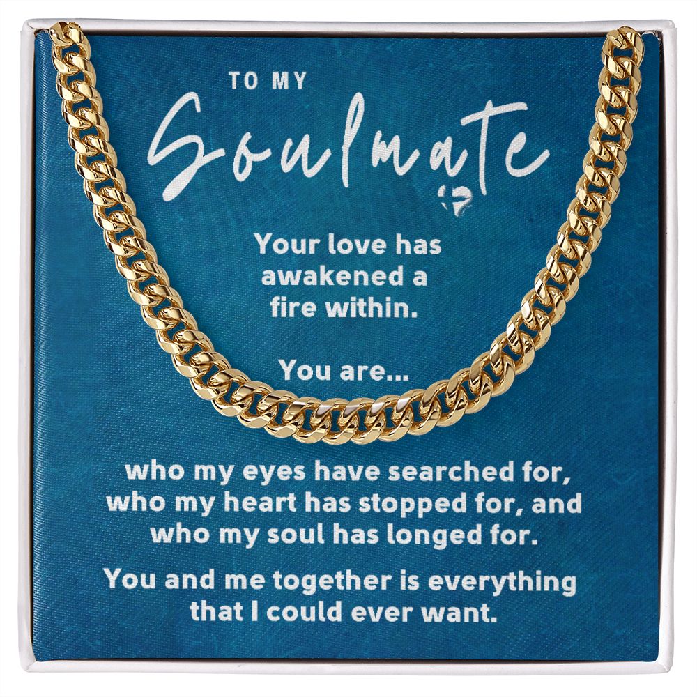 Soulmate - All That I Could Ever Want - Cuban Chain HGF#167CC2 Jewelry 14K Gold Coated Standard Box 