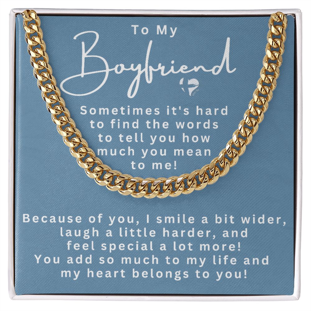 Boyfriend - My Heart Belongs To You - Cuban Chain HGF#191CC Jewelry 14K Gold Coated Standard Box 