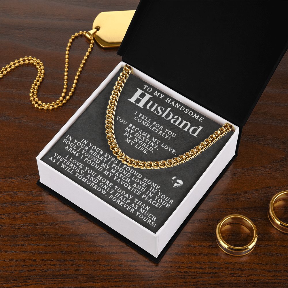 To Husband - My Love My Destiny Cuban Chain 2-80CCblk Jewelry 