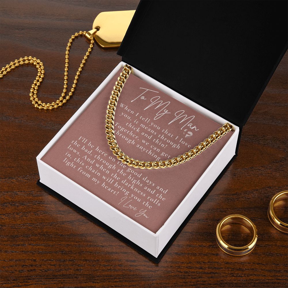 My Man - Through Thick and Thin - Cuban Chain HGF#187CCC Jewelry 