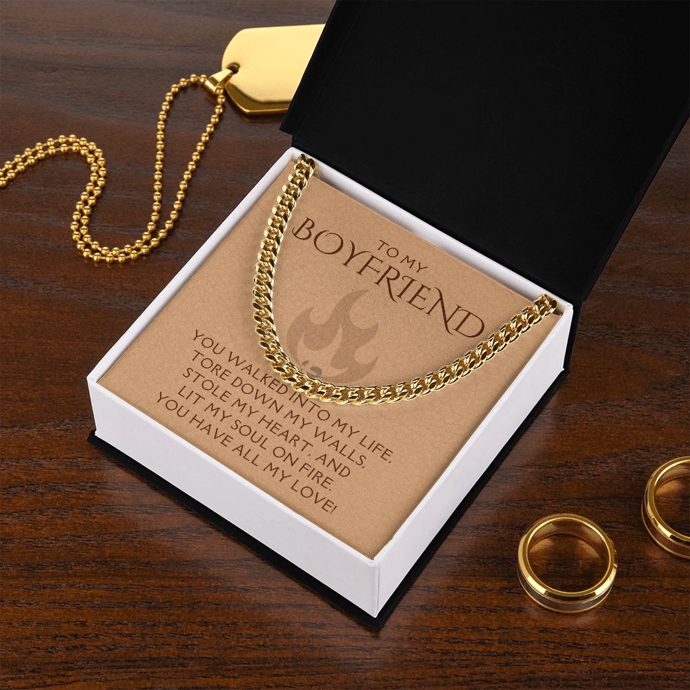 To My Boyfriend - Soul On Fire - Cuban Chain HGF#188CC Jewelry 
