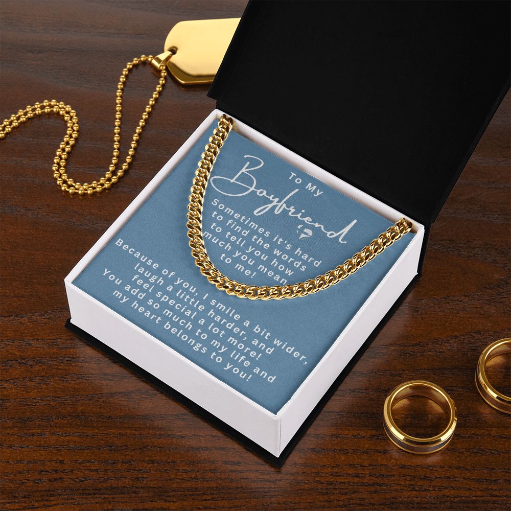 Boyfriend - My Heart Belongs To You - Cuban Chain HGF#191CC Jewelry 
