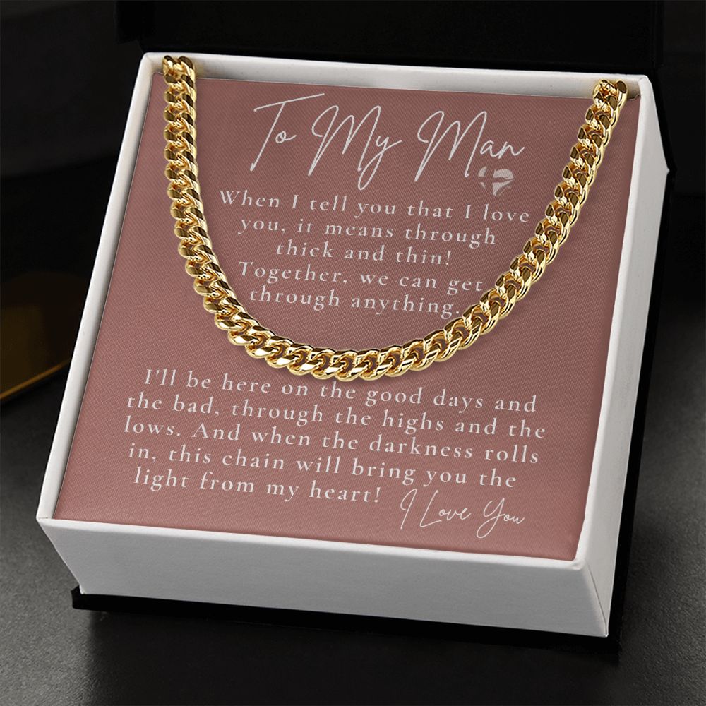 My Man - Through Thick and Thin - Cuban Chain HGF#187CCC Jewelry 
