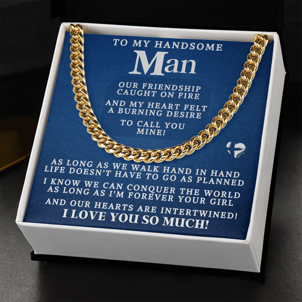 My Man - Conquer The World - Cuban Link Chain HGF#76CC Necklaces 