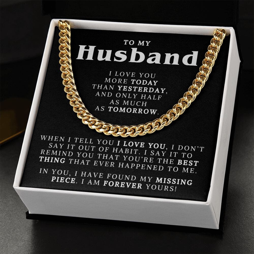 Husband - When I Say I Love You - Cuban Chain HGF#265CC Jewelry 