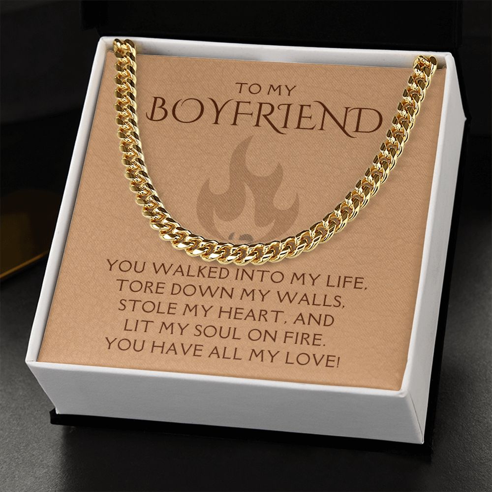 To My Boyfriend - Soul On Fire - Cuban Chain HGF#188CC Jewelry 