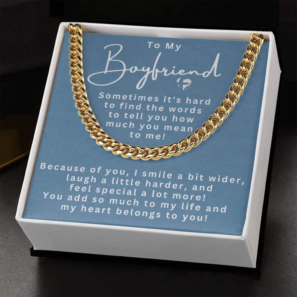 Boyfriend - My Heart Belongs To You - Cuban Chain HGF#191CC Jewelry 