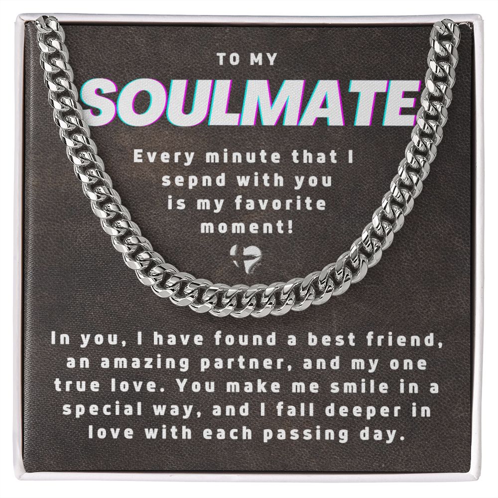 Soulmate - My Favorite Moments-Cuban Chain HGF#193CC To My Jewelry Stainless Steel Standard Box 