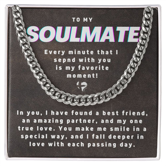 Soulmate - My Favorite Moments-Cuban Chain HGF#193CC To My Jewelry Stainless Steel Standard Box 