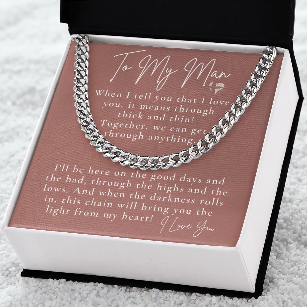 My Man - Through Thick and Thin - Cuban Chain HGF#187CCC Jewelry 