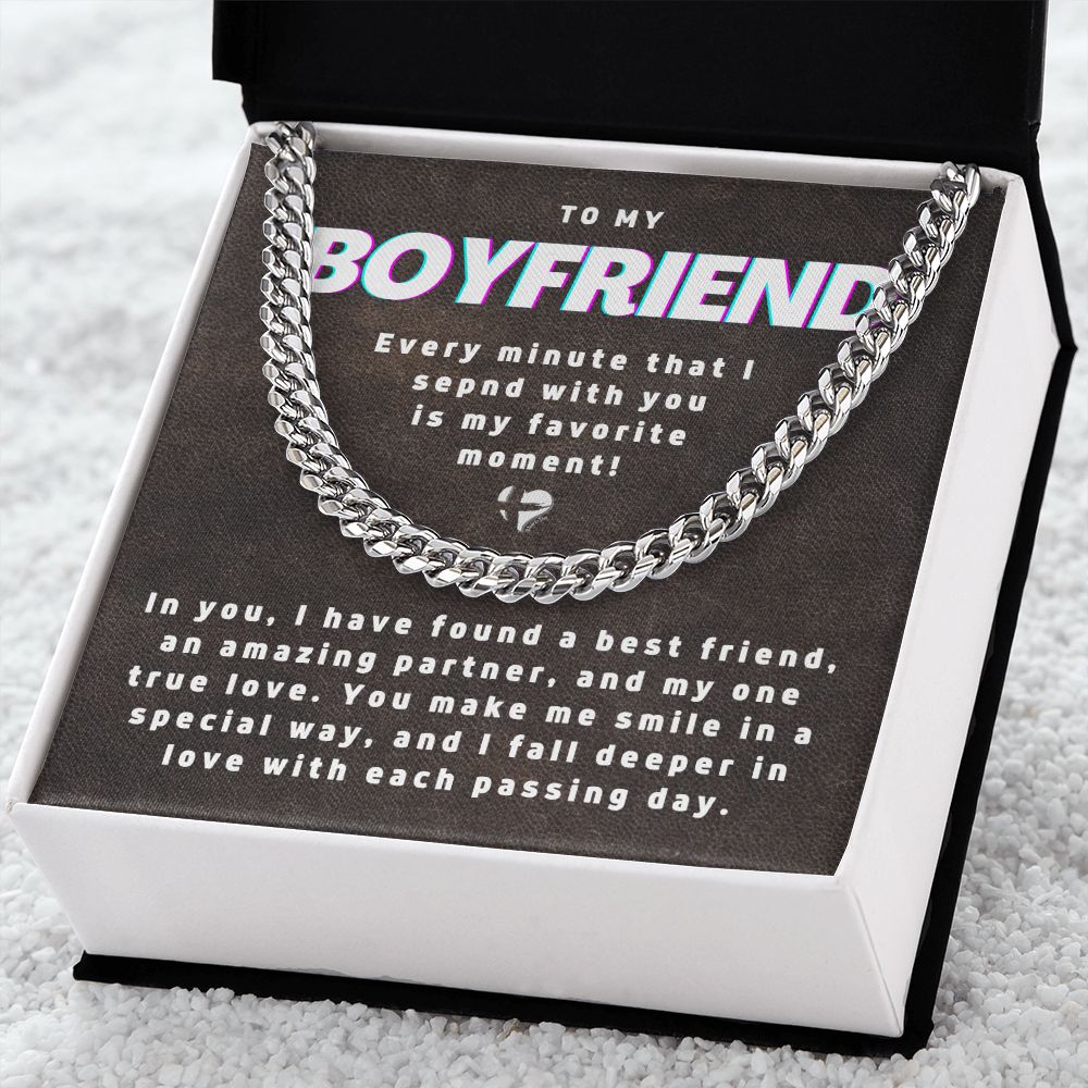 To My Boyfriend - My Favorite Moments - Cuban Chain HGF#190CC Jewelry 