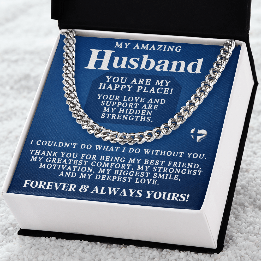 Husband Happy Place Cuban Chain 2 Jewelry 
