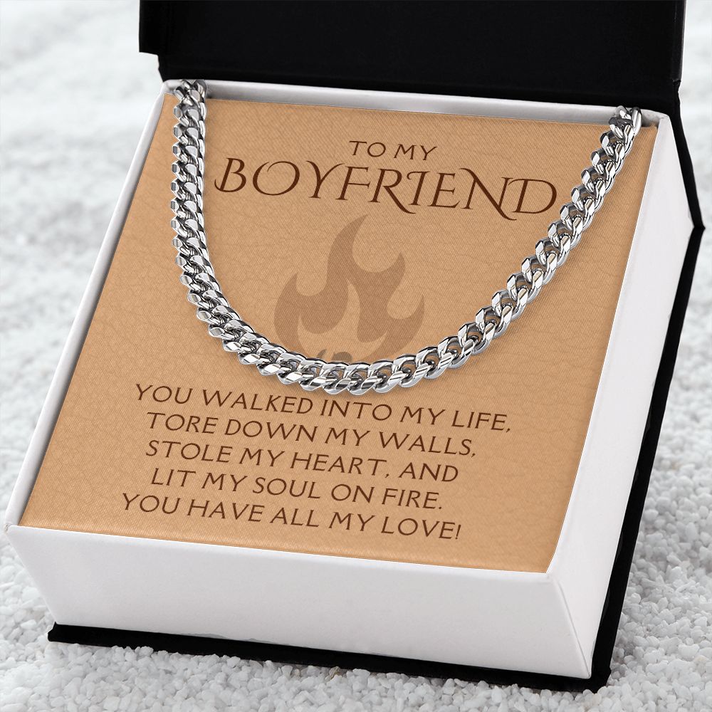 To My Boyfriend - Soul On Fire - Cuban Chain HGF#188CC Jewelry 