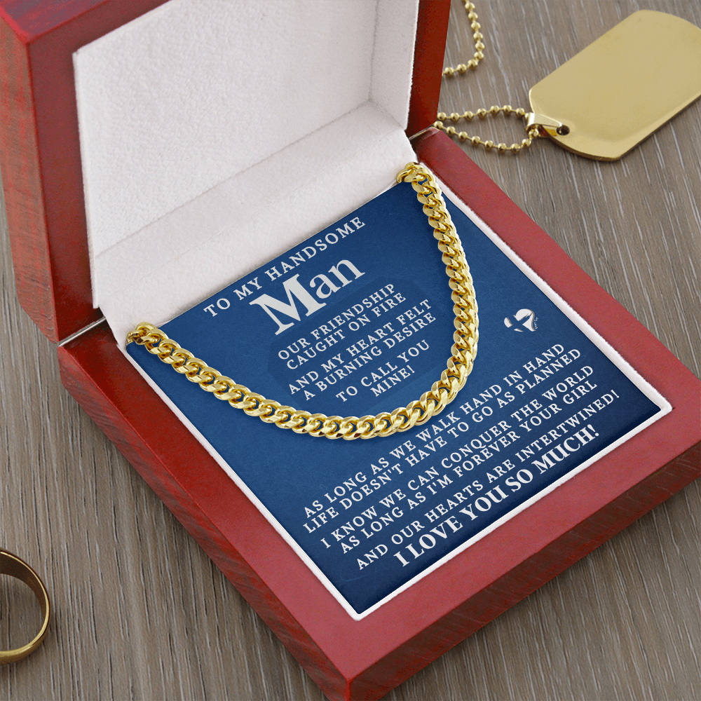 My Man - Conquer The World - Cuban Link Chain HGF#76CC Necklaces 