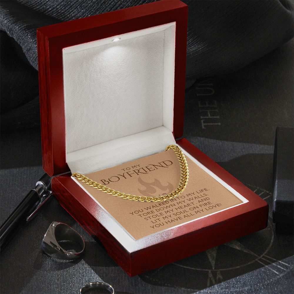 To My Boyfriend - Soul On Fire - Cuban Chain HGF#188CC Jewelry 