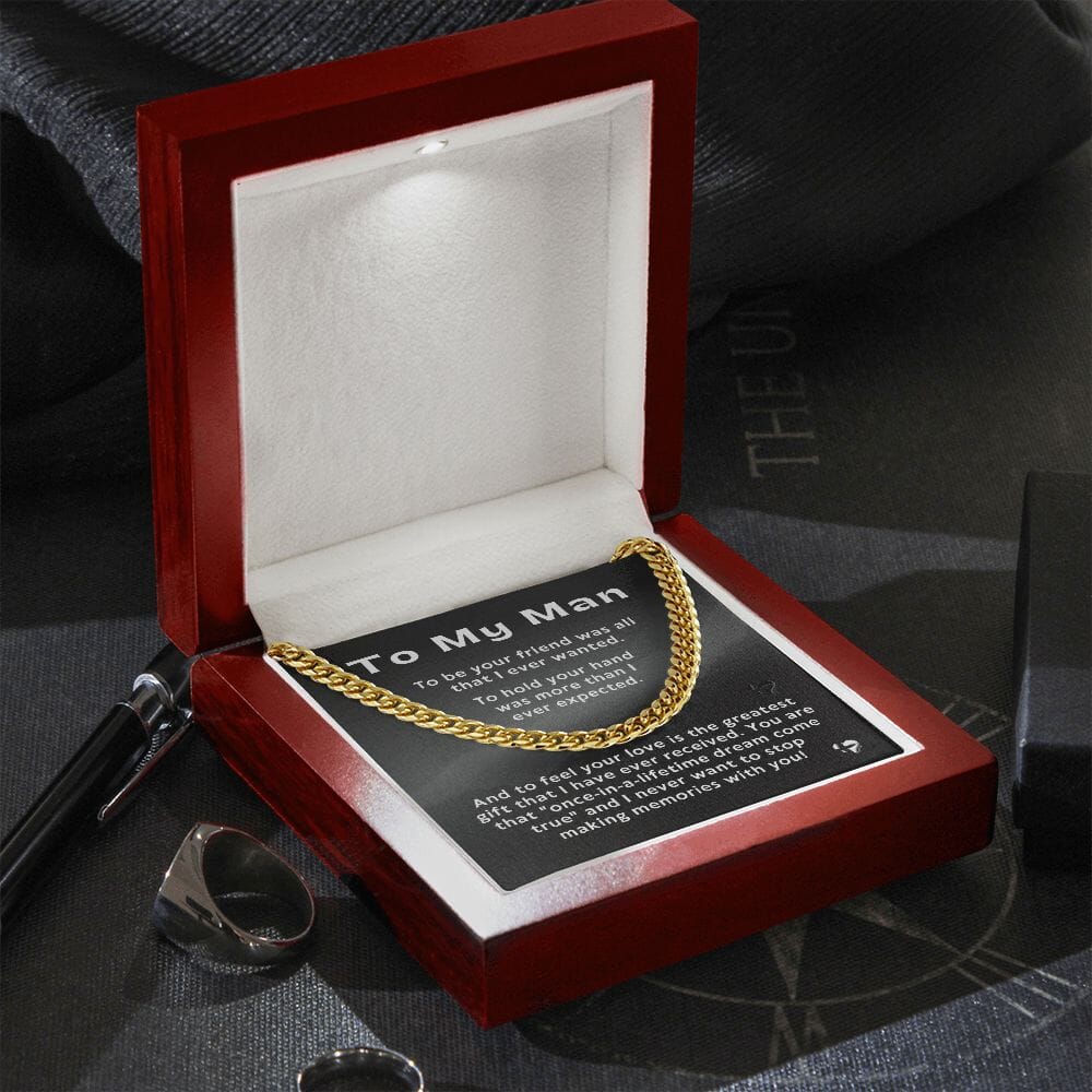 To My Man - Once In A Lifetime - Cuban Chain Necklace HGF#230CC Jewelry 