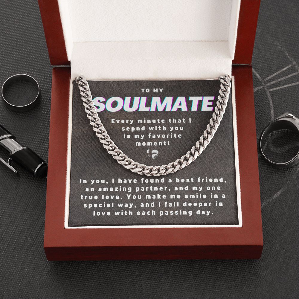 Soulmate - My Favorite Moments-Cuban Chain HGF#193CC To My Jewelry Stainless Steel Luxury Box 