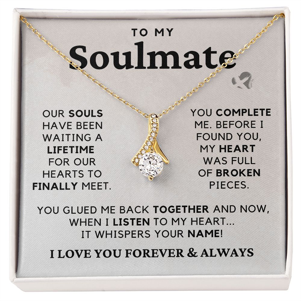 HGF#222AB Soulmate - My Heart Whispers Jewelry 18K Yellow Gold Finish Standard Box 