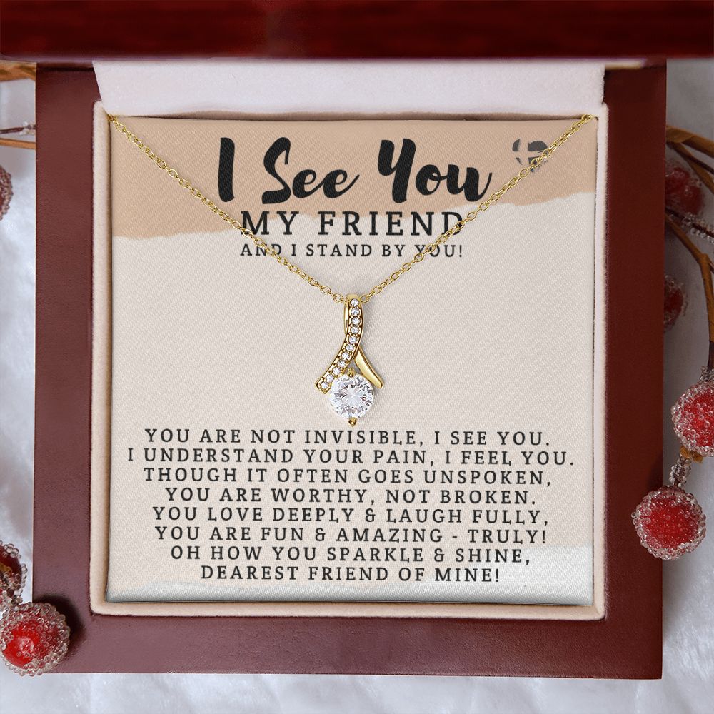 My Friend - I See You - Alluring Beauty HGF#7 Jewelry 18K Yellow Gold Finish Luxury Box 