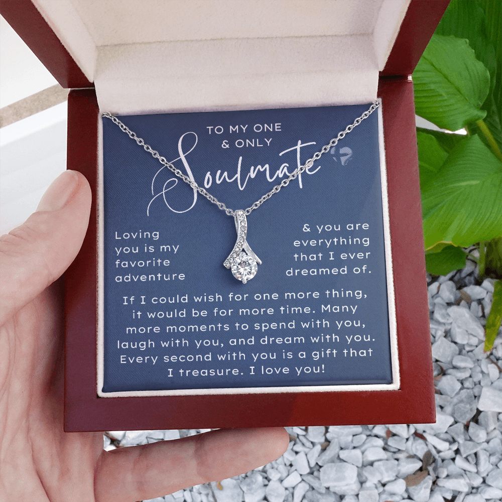 Soulmate - My One & Only - Alluring Beauty HGF#210AB Jewelry 14K White Gold Finish Luxury Box 