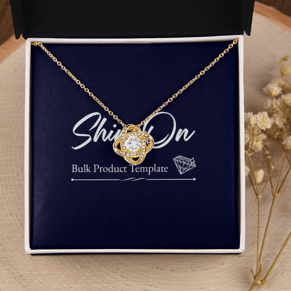 Love Knot S&G Jewelry 18K Yellow Gold Finish Standard Box 