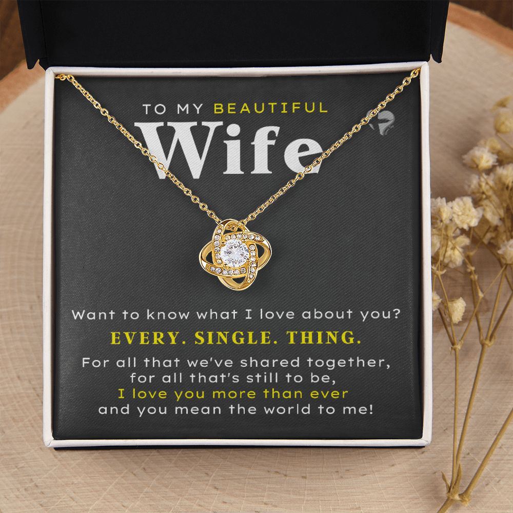 HGF#206LKv2 Beautiful Wife - Every Single Thing Jewelry 18K Yellow Gold Finish Standard Box 
