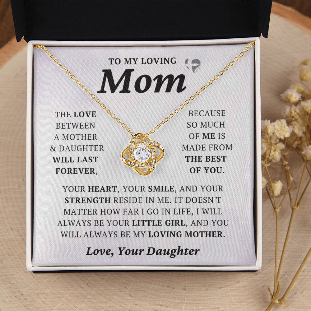 Mom From Daughter - I'm The Best Of You - Love Knot HGF#243LK Jewelry 18K Yellow Gold Finish Standard Box 