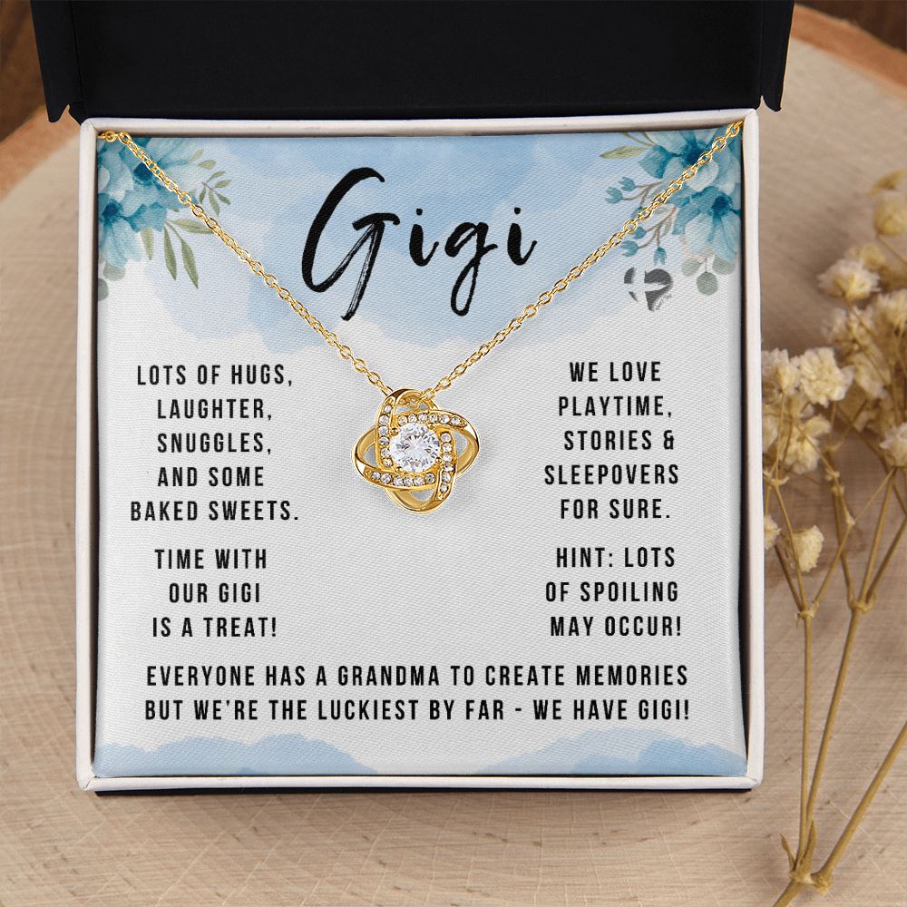 Gigi - The Luckiest By Far - Love Knot HGF#146LK Jewelry 18K Yellow Gold Finish Standard Box 