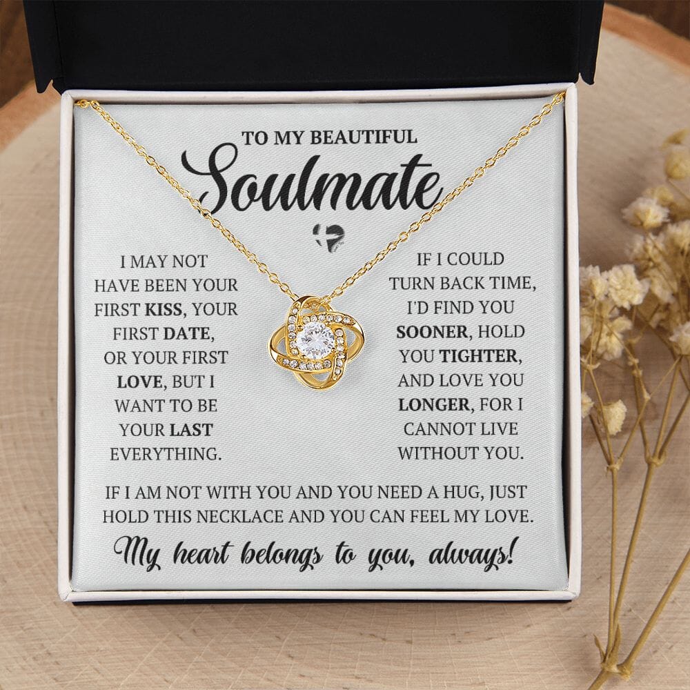 Soulmate - Your Last Everything - Love Knot Necklace HGF#251LK Jewelry 18K Yellow Gold Finish Standard Box 