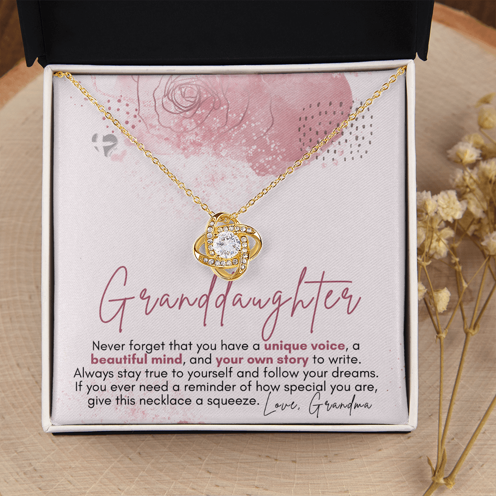 Granddaughter Keepsake - Write Your Own Story - Love Knot S&G HGF#131LKb2 Jewelry 