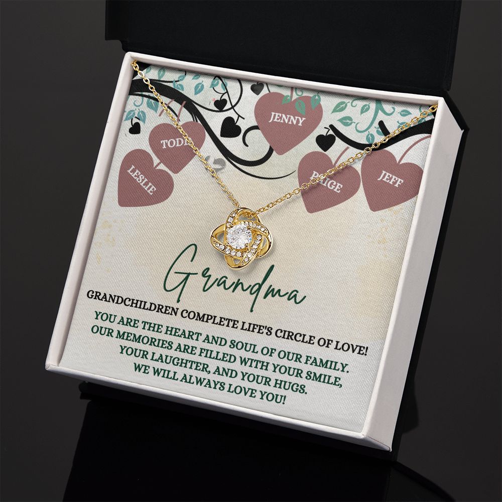 Grandma's Circle of Love - Personalized Gift - Love Knot HGF#172LK Jewelry 