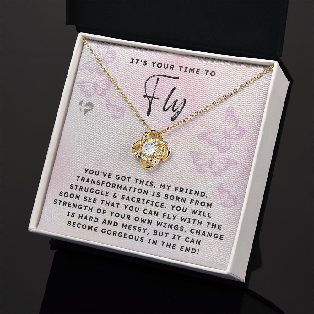 Best Friend Necklace - Your Wings - Love Knot HGF#159LK Jewelry 