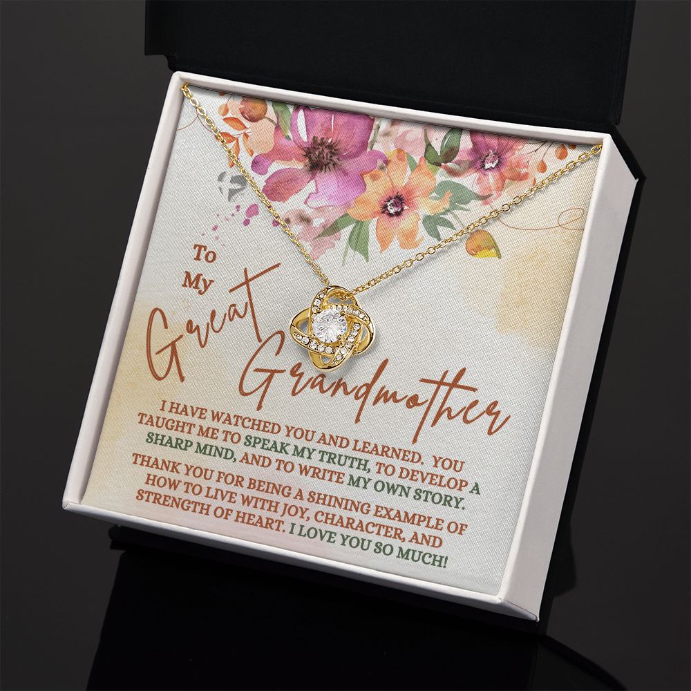 Great Grandmother Gift -I Learned From You - Love Knot HGF#153LK Jewelry 