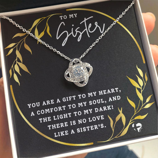 There's No Love Like A Sister - Love Knot Necklace HGF#177LK Jewelry 