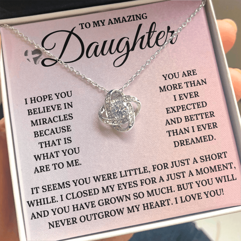 Daughter - My Miracle - Love Knot S&G HGF#126LK Jewelry 