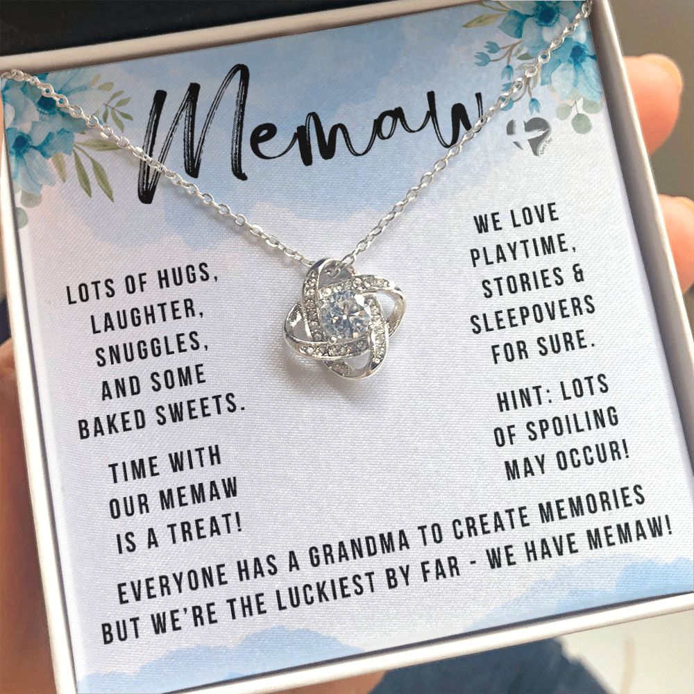 Memaw - The Luckiest By Farpng Love Knot S&G HGF#149LK Jewelry 