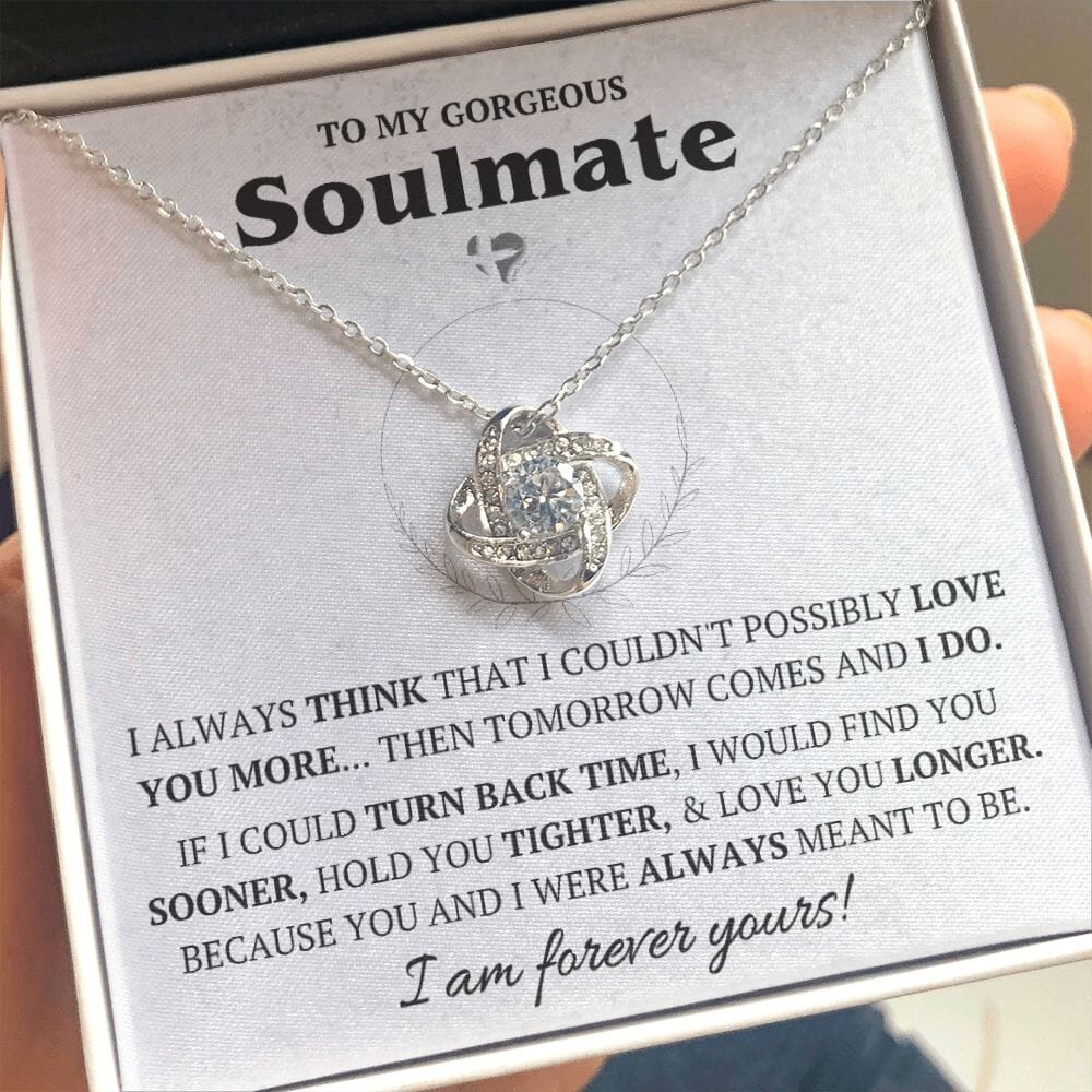 Soulmate - Love You Longer - Love Knot Necklace HGF#068RLK Jewelry 